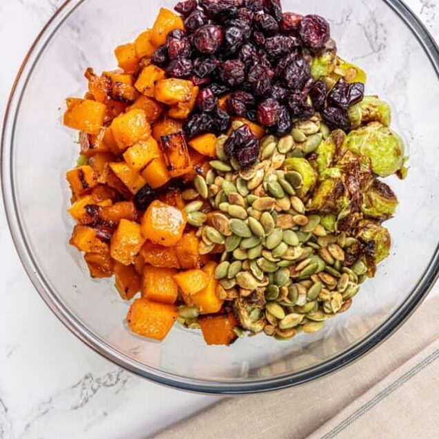 Roasted Brussels Sprouts and Butternut Squash