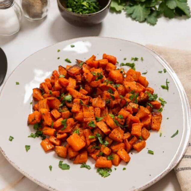 Roasted Sweet Potato Cubes