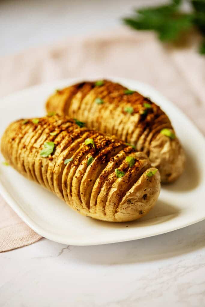 Air Fryer Hasselback Potatoes