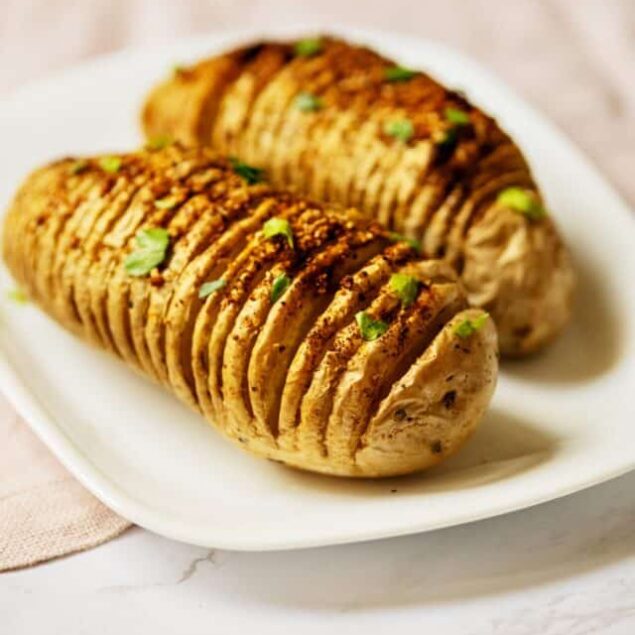 Air Fryer Hasselback Potatoes