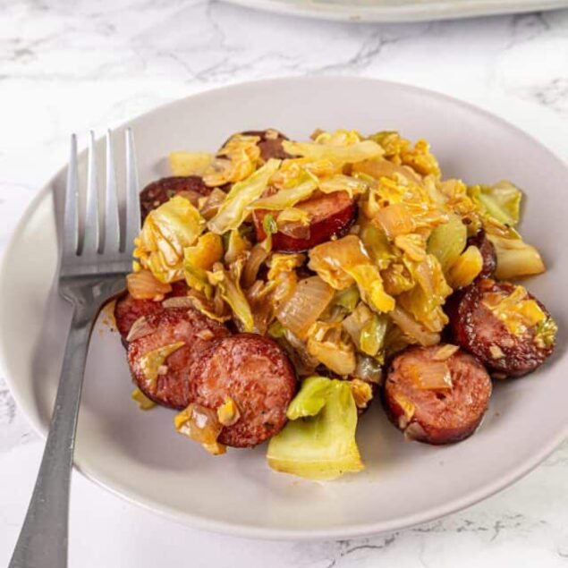 Fried Cabbage And Sausage