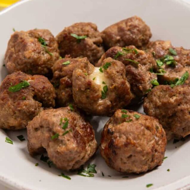 Mozzarella Stuffed Meatballs
