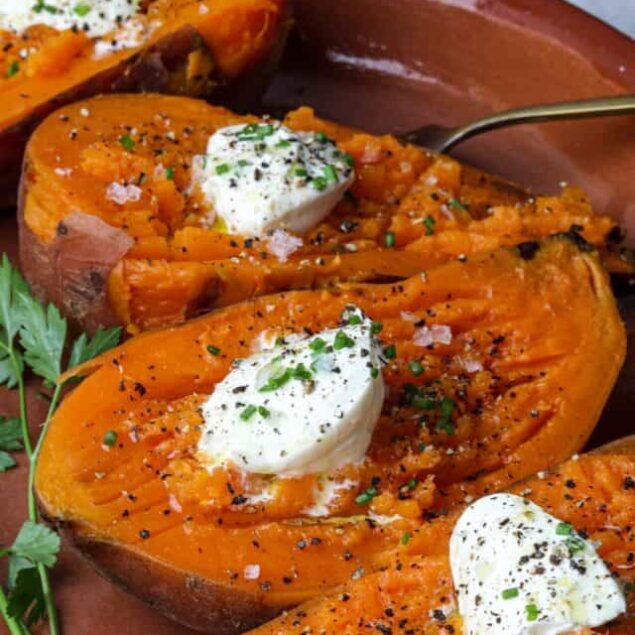 Steamed Sweet Potatoes