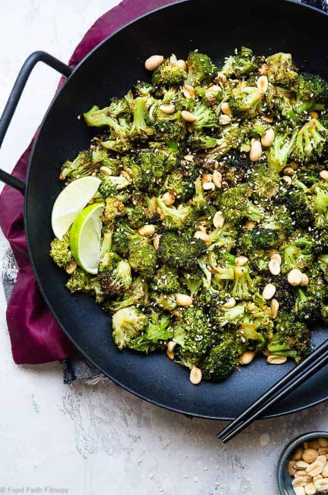 Air-Fryer Roasted Asian Broccoli