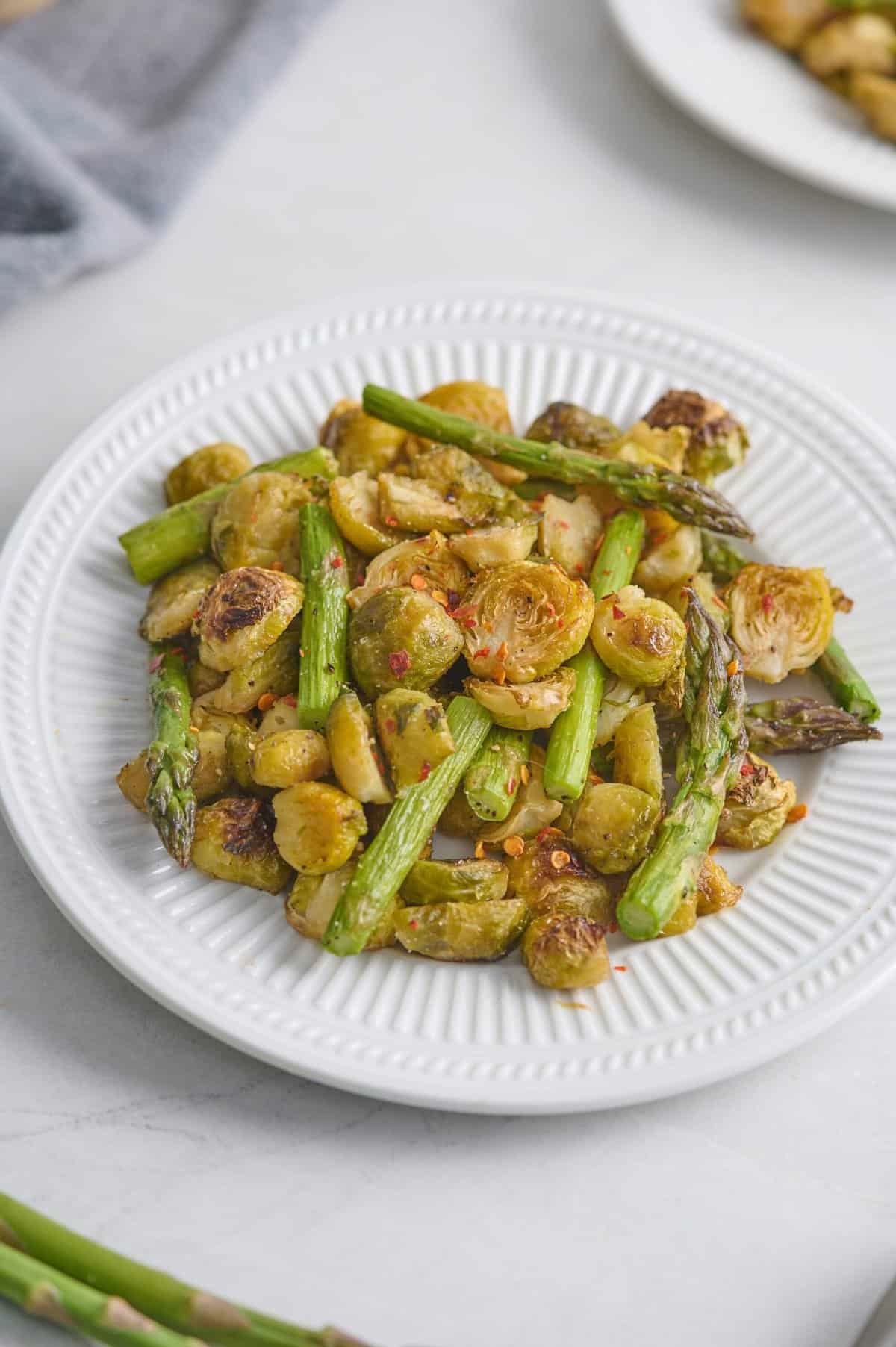 Roasted Brussels Sprouts And Asparagus