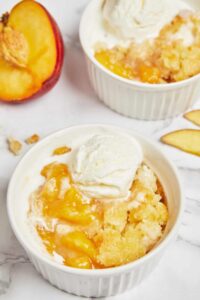 Dutch Oven Peach Cobbler