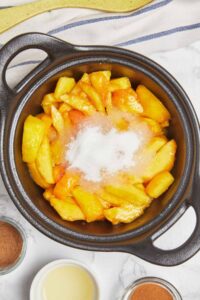 Dutch Oven Peach Cobbler