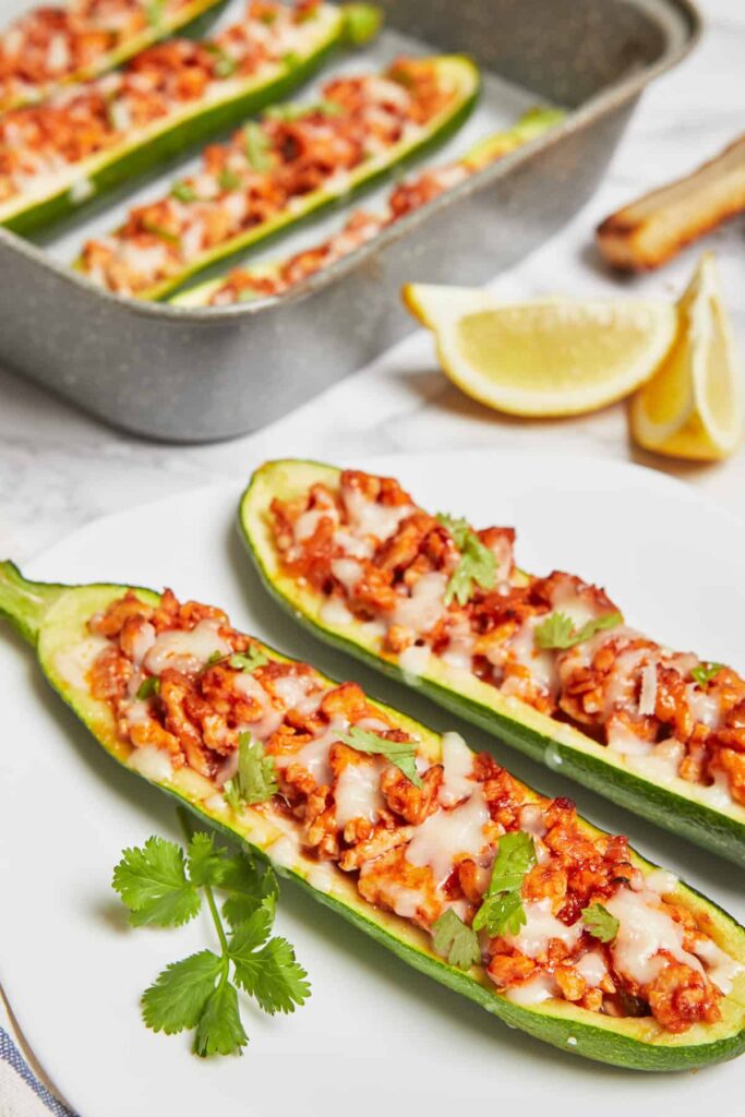 Ground Turkey Zucchini Boats
