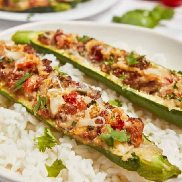 Sausage Stuffed Zucchini