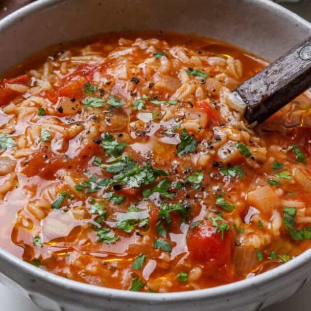 Tomato rice soup