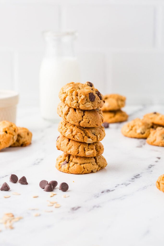 Peanut Butter Oatmeal Chocolate Chip Cookies