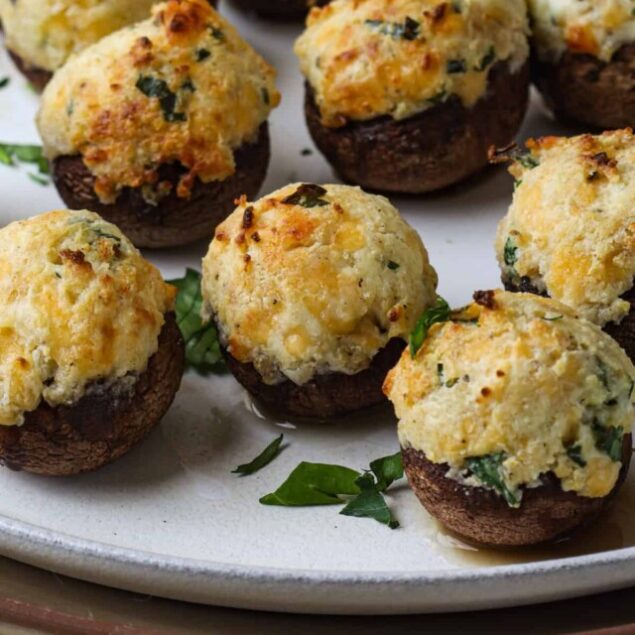 Air Fryer Stuffed Mushrooms