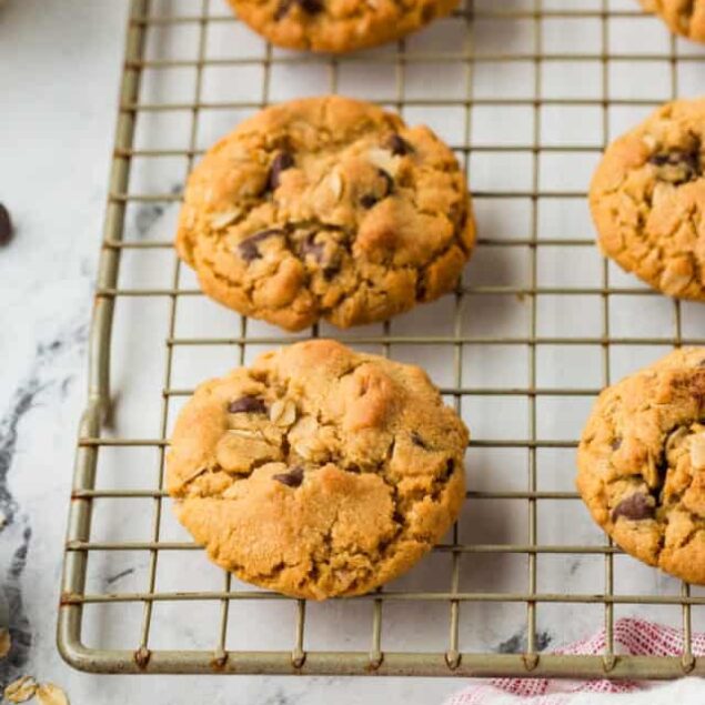 Peanut Butter Oatmeal Chocolate Chip Cookies