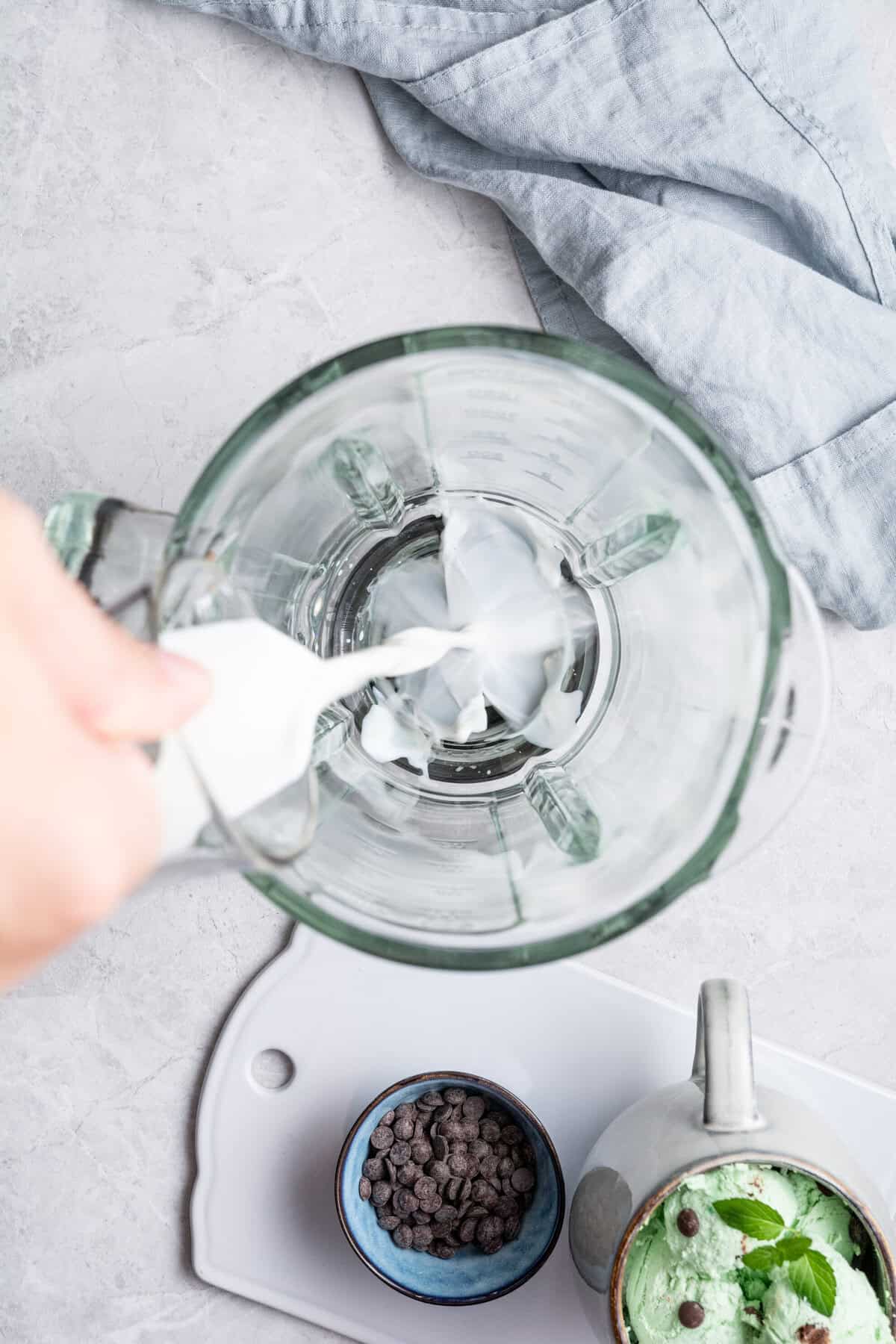 Mint Chocolate Chip Milkshake