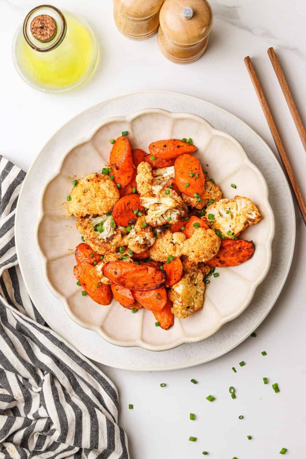 Roasted Cauliflower and Carrots - Food Faith Fitness