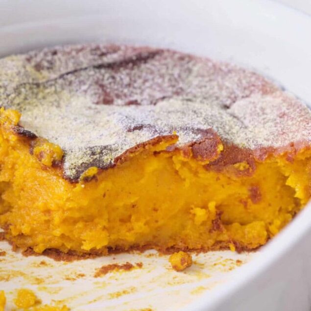 Creamy pumpkin casserole with a crispy topping, made with wholesome ingredients for a comforting fall-inspired dish. Perfect for healthy comfort food recipes.