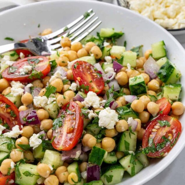 Cucumber Chickpea Salad