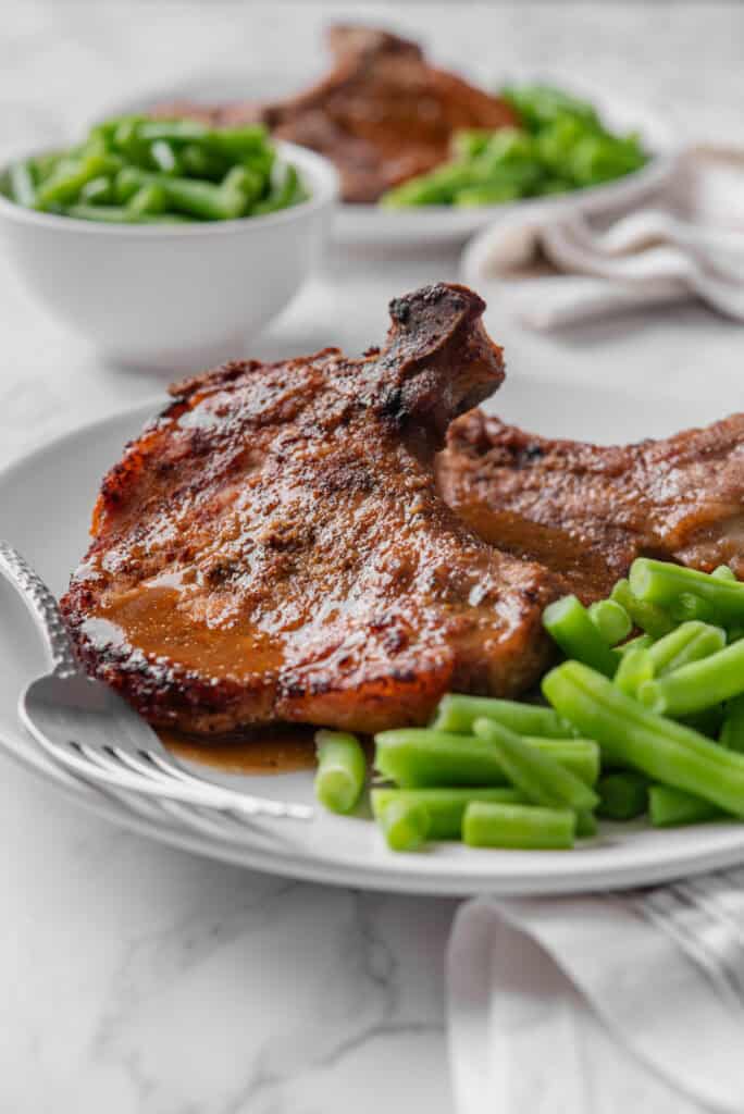 Instant Pot Bone in Pork Chops - foodfaithfitness