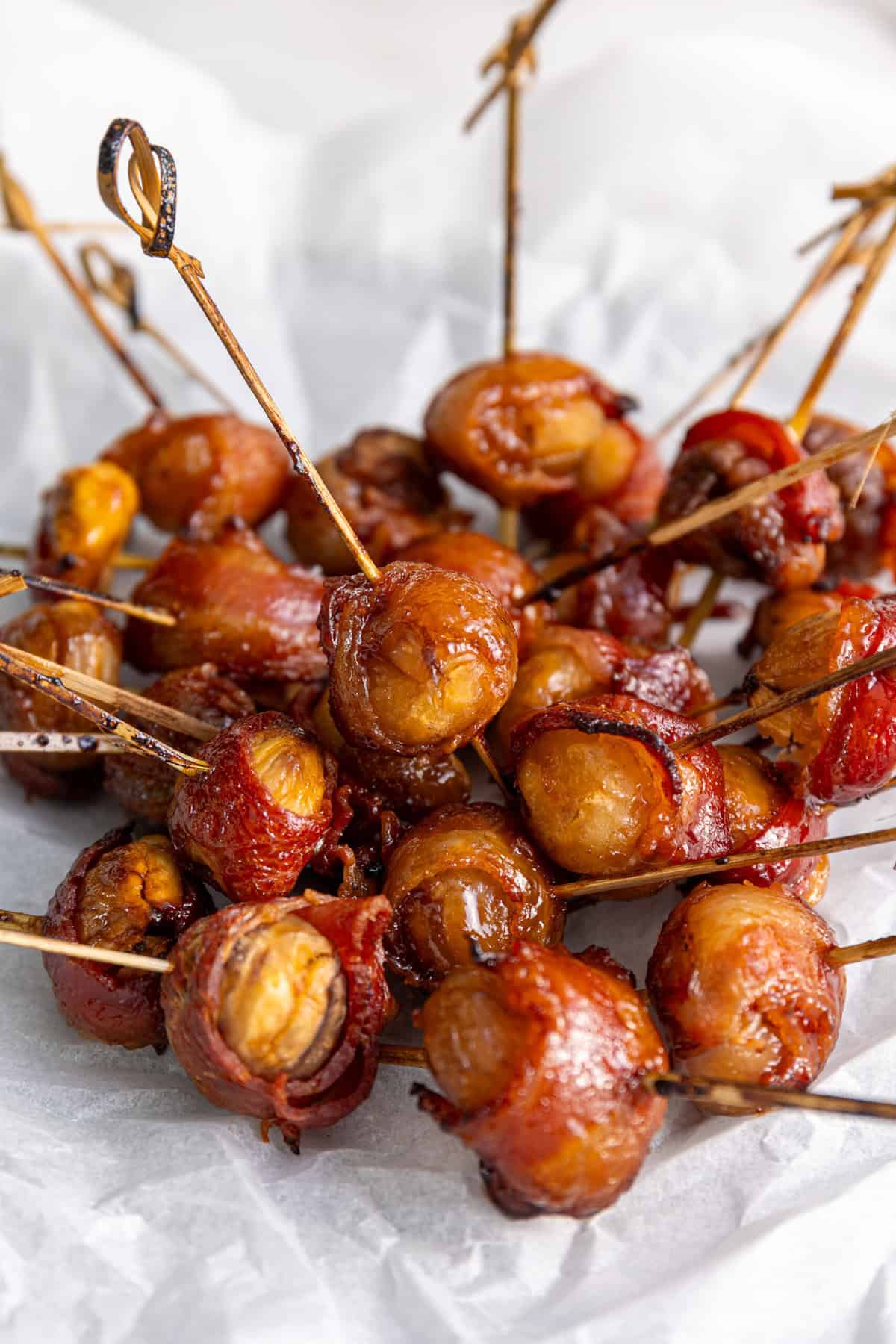 Bacon Wrapped Water Chestnuts - foodfaithfitness