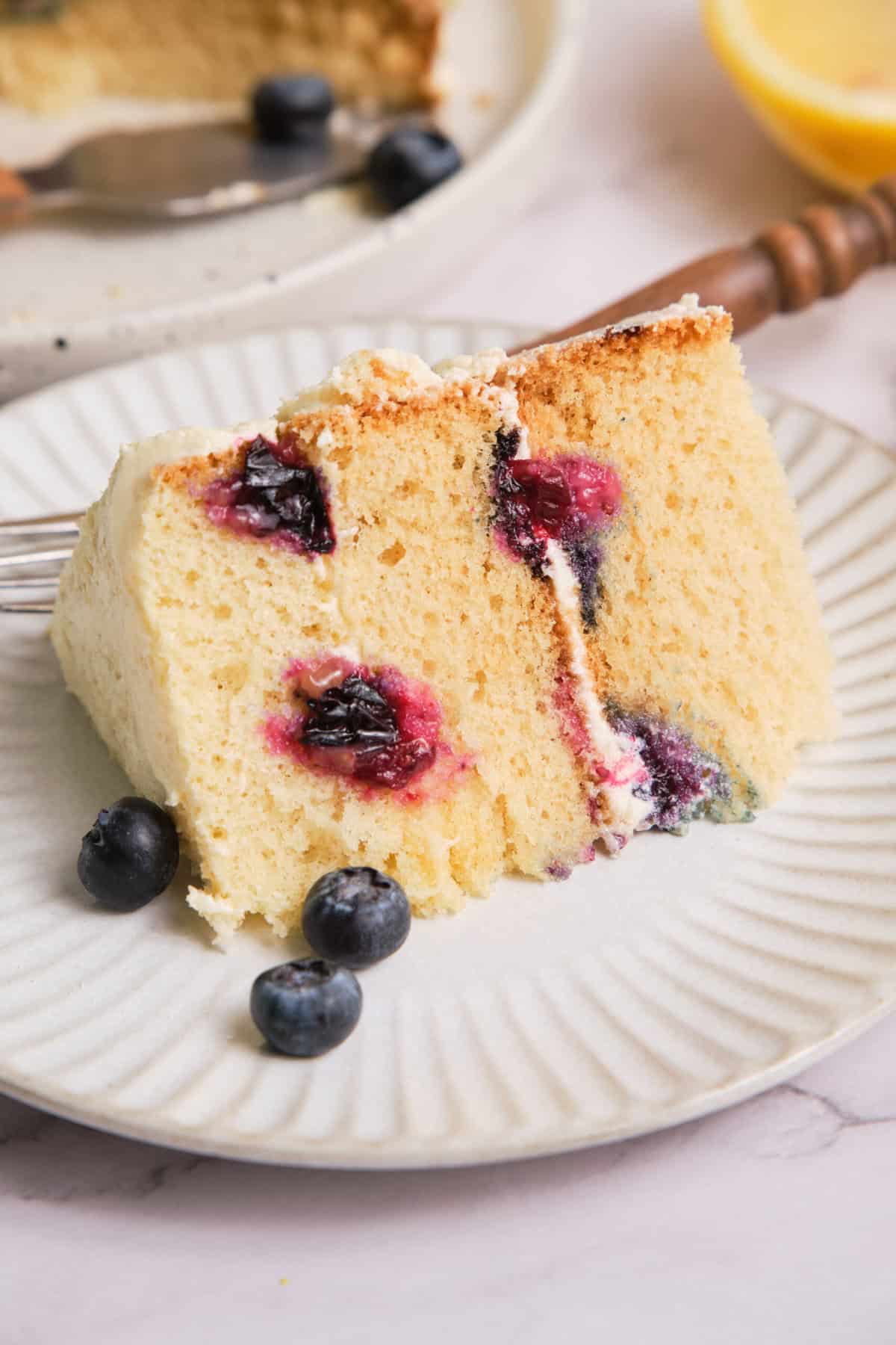Lemon Blueberry Cake - foodfaithfitness