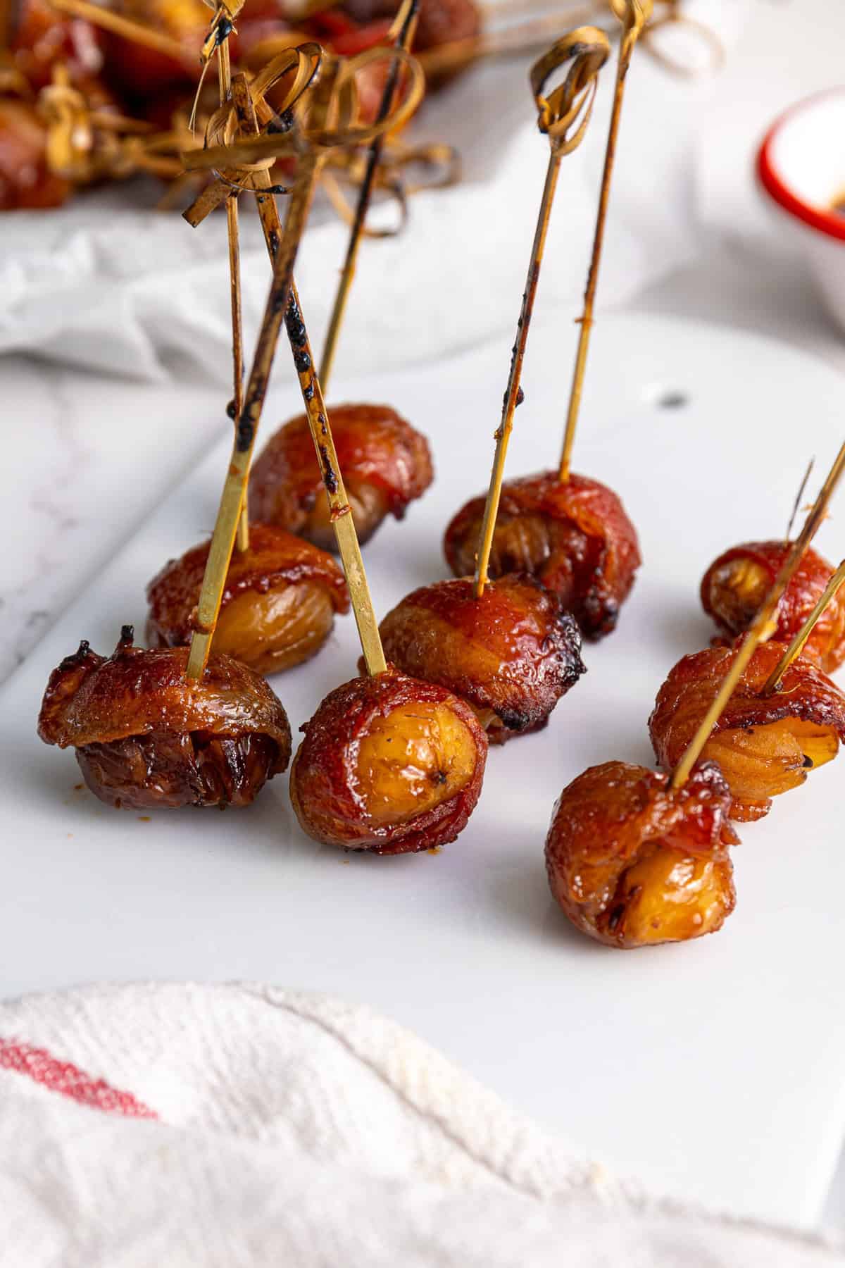 Bacon Wrapped Water Chestnuts - foodfaithfitness