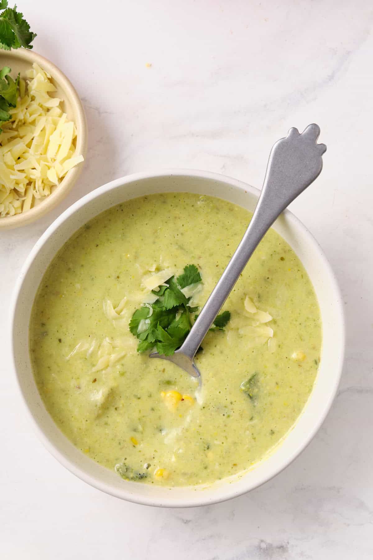 Poblano Corn Chowder - foodfaithfitness