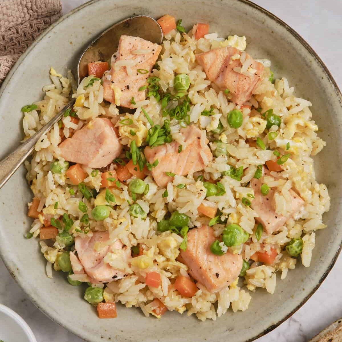 Salmon Fried Rice - Food Faith Fitness