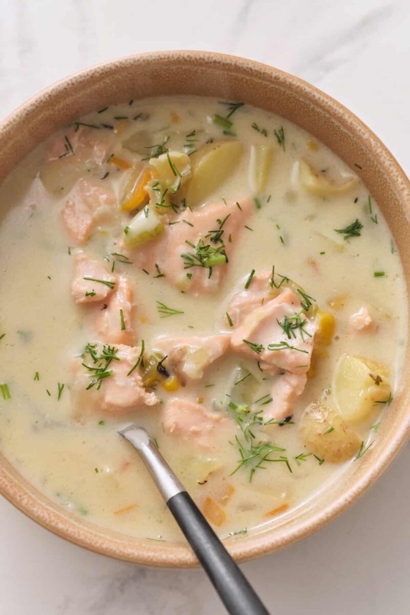 Chowder Cool Salmon Chowder Recipe - Food Faith Fitness