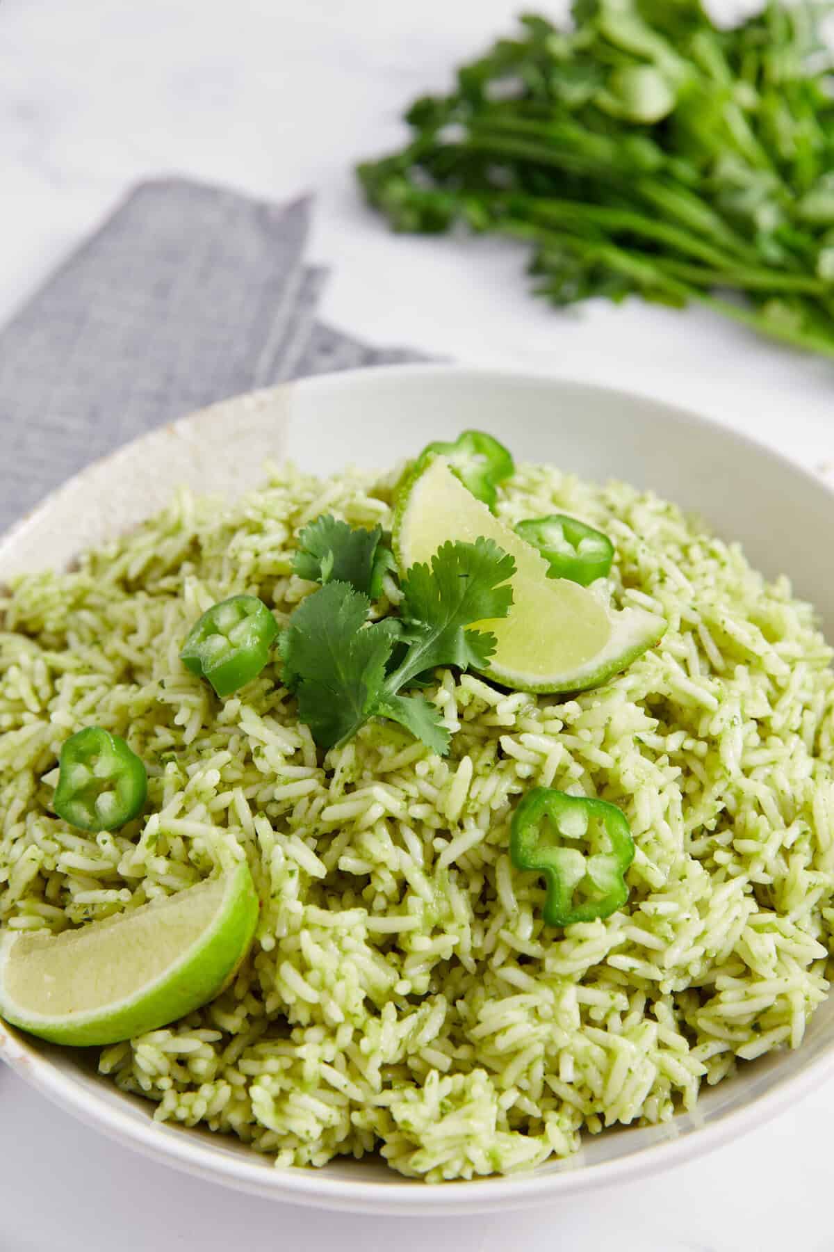 Arroz Verde (Mexican Green Rice) - foodfaithfitness