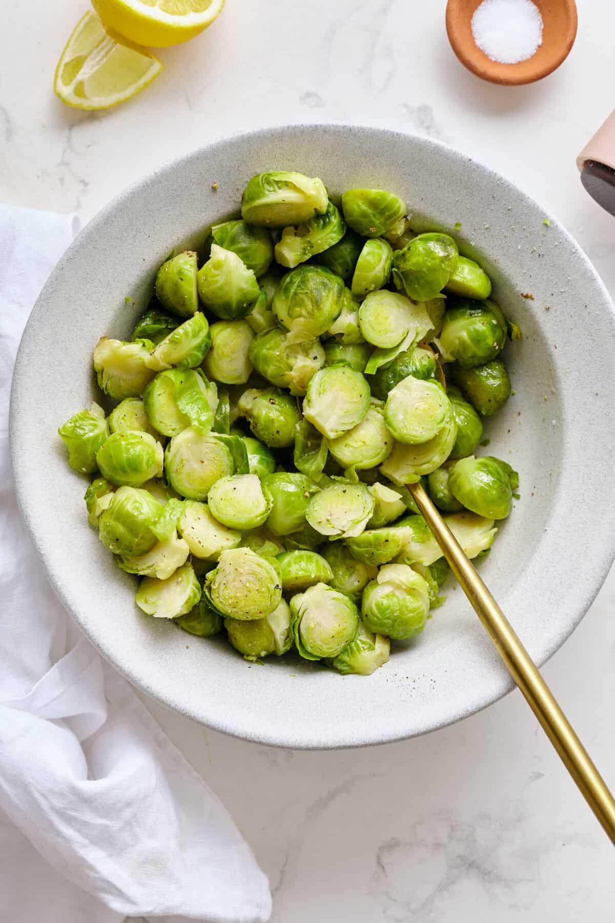 Steamed Brussels Sprouts - foodfaithfitness