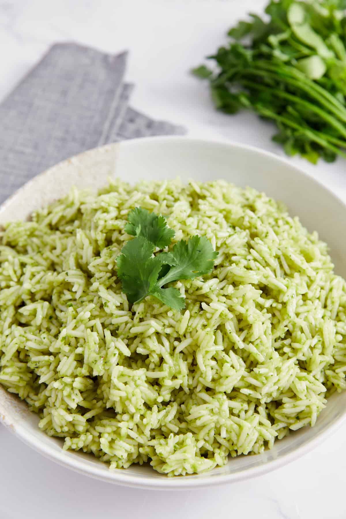 Arroz Verde (Mexican Green Rice) - foodfaithfitness