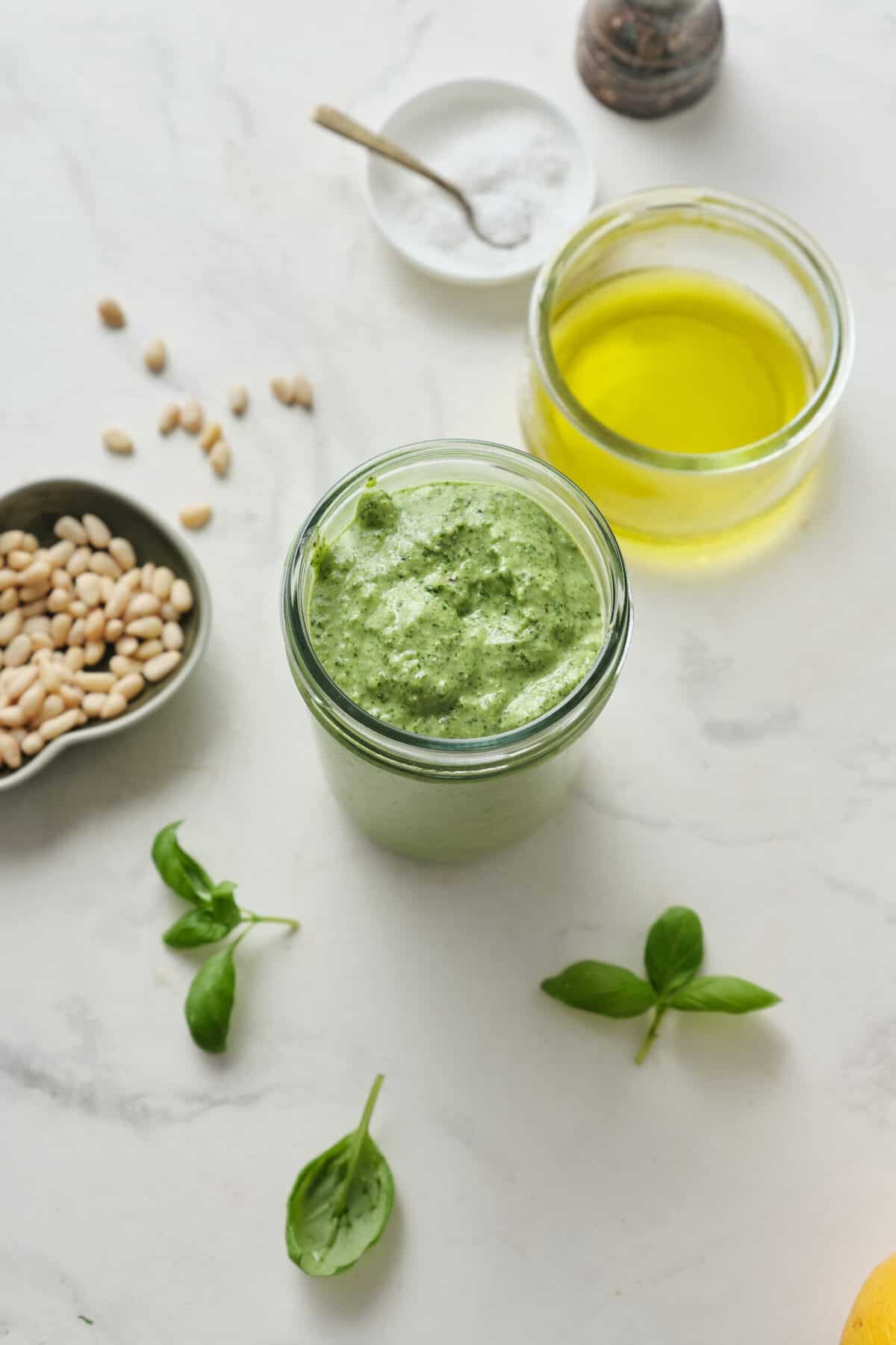 Pesto Salad Dressing - foodfaithfitness