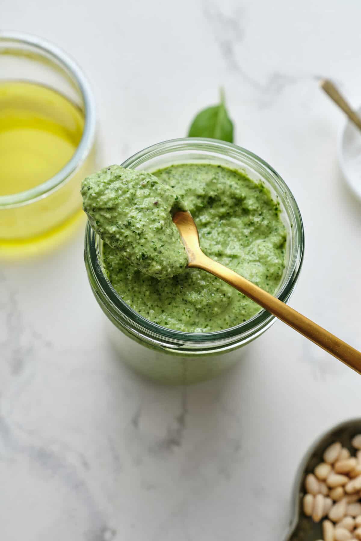 Pesto Salad Dressing - foodfaithfitness