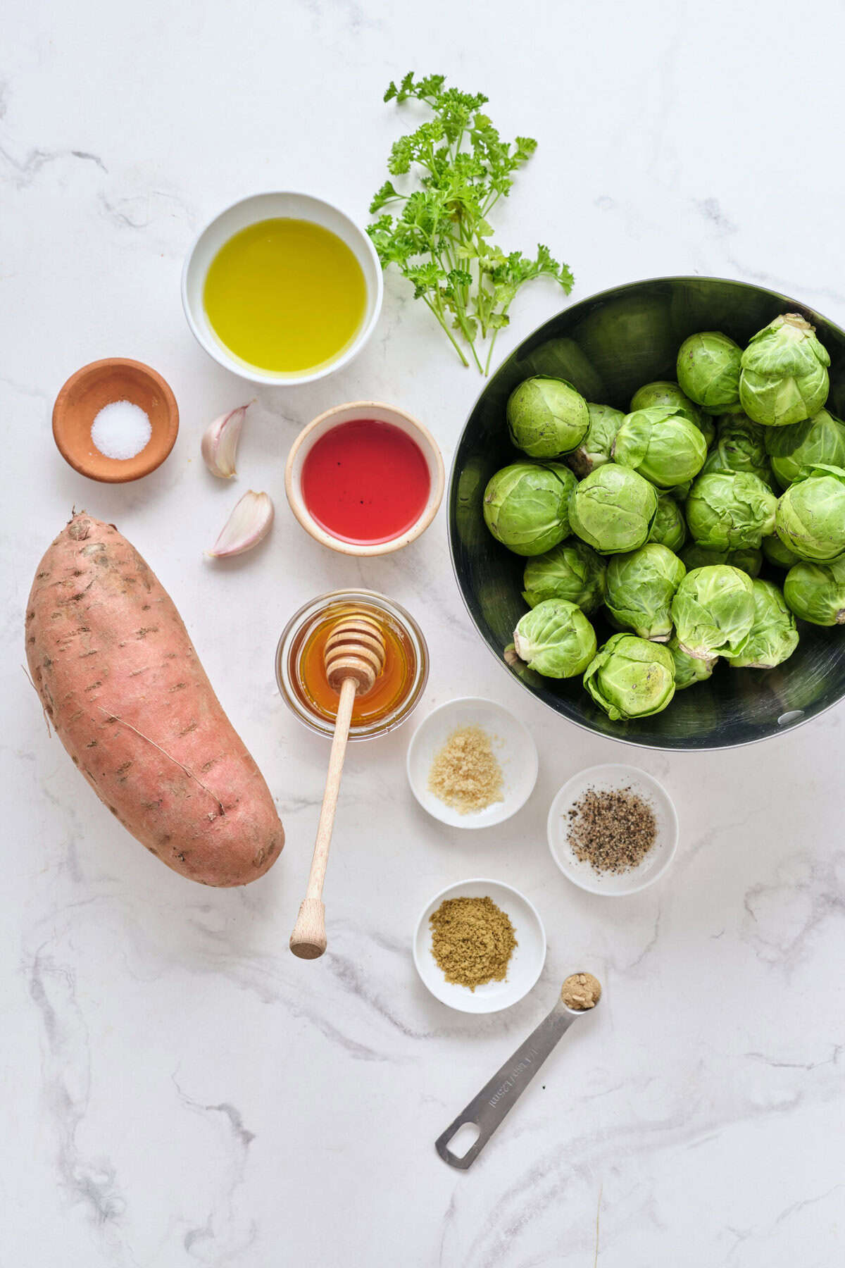 Roasted Brussels Sprouts and Sweet Potatoes - foodfaithfitness