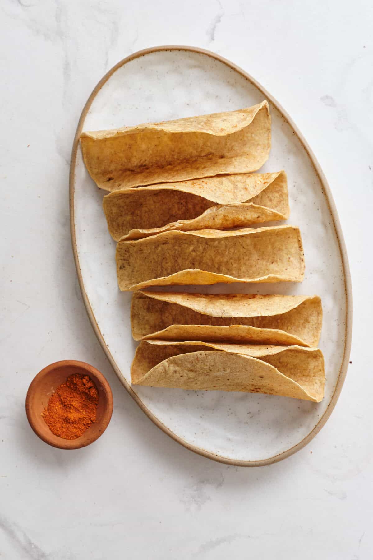 Taco Shells in Oven - foodfaithfitness