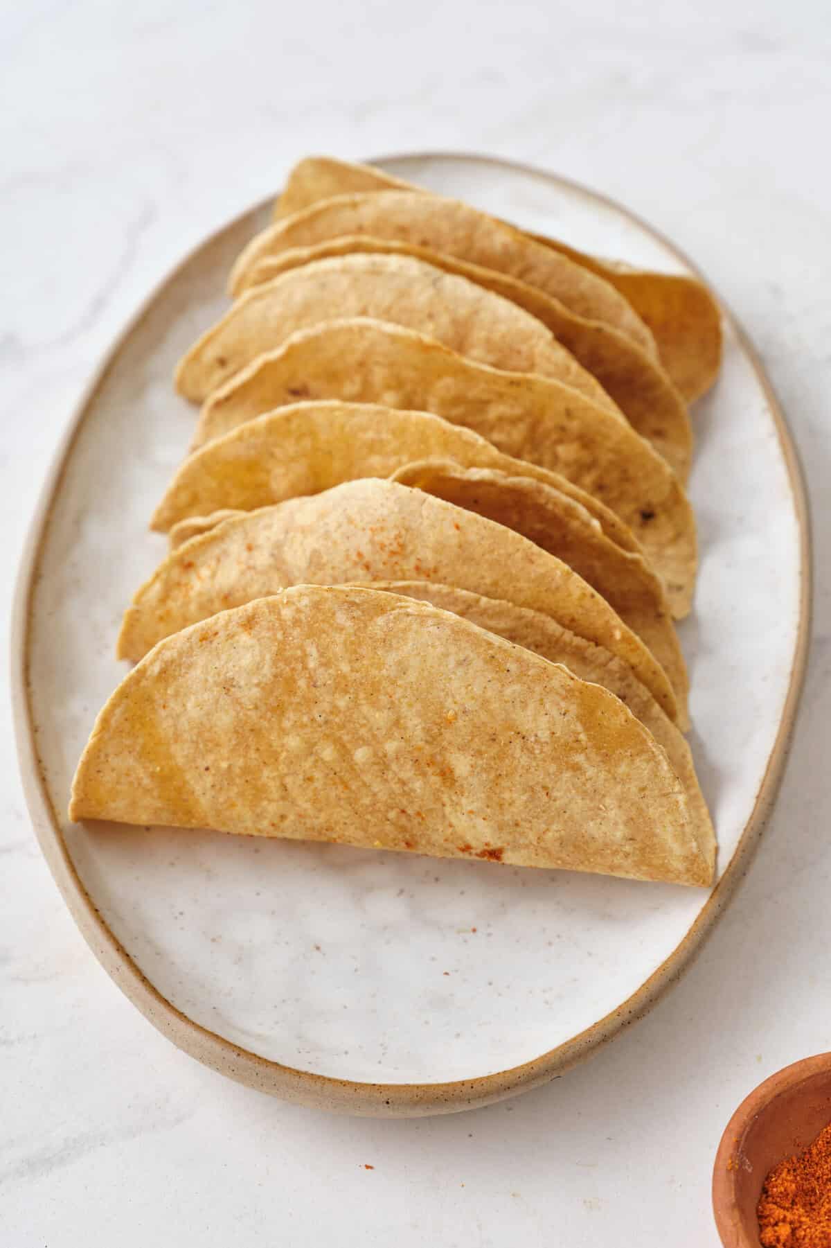 Taco Shells in Oven - foodfaithfitness