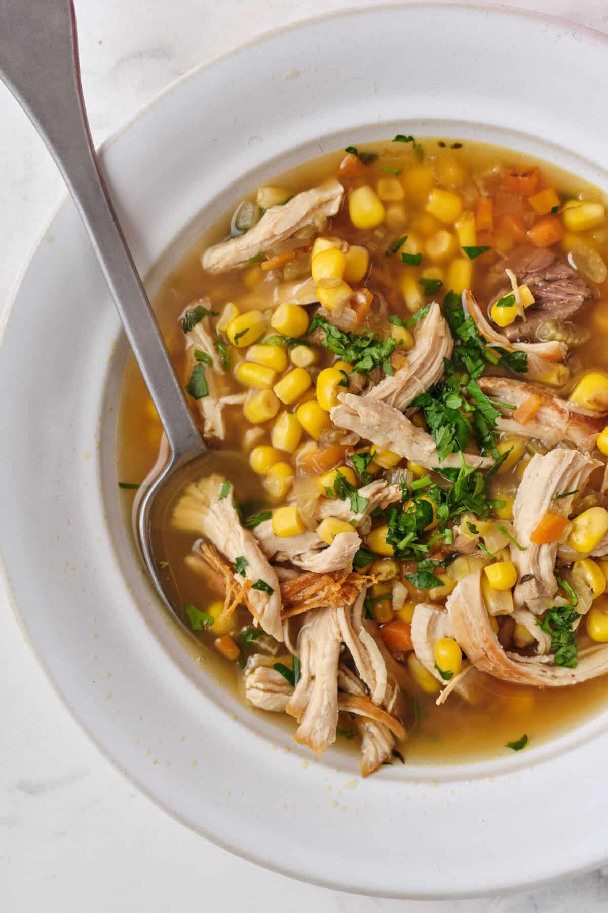 Chicken Corn Soup - foodfaithfitness