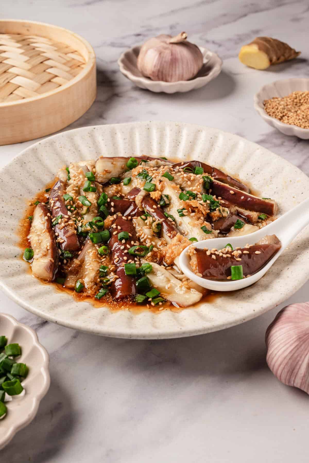 Steamed Eggplant - foodfaithfitness