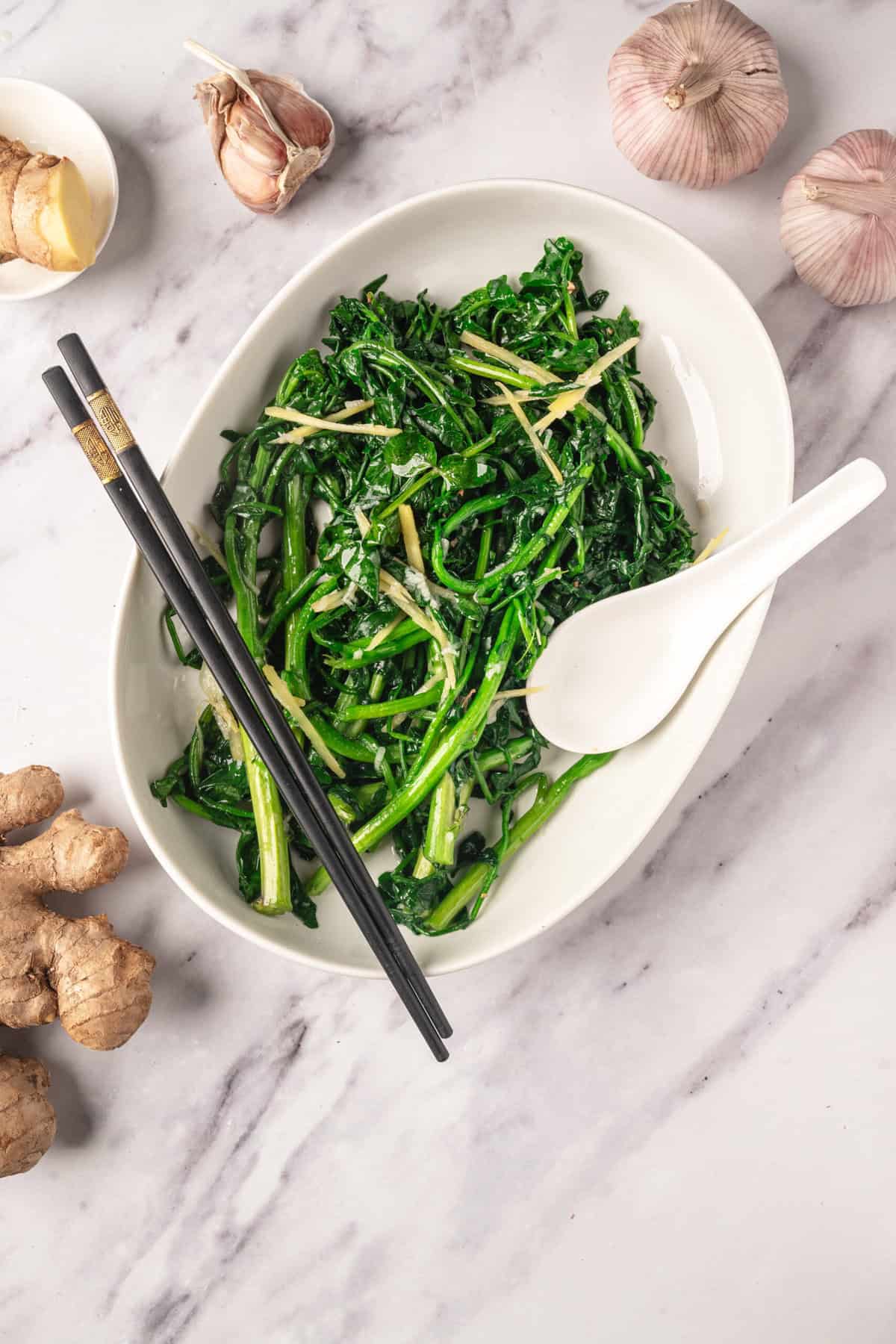 Stir-Fried Watercress - foodfaithfitness