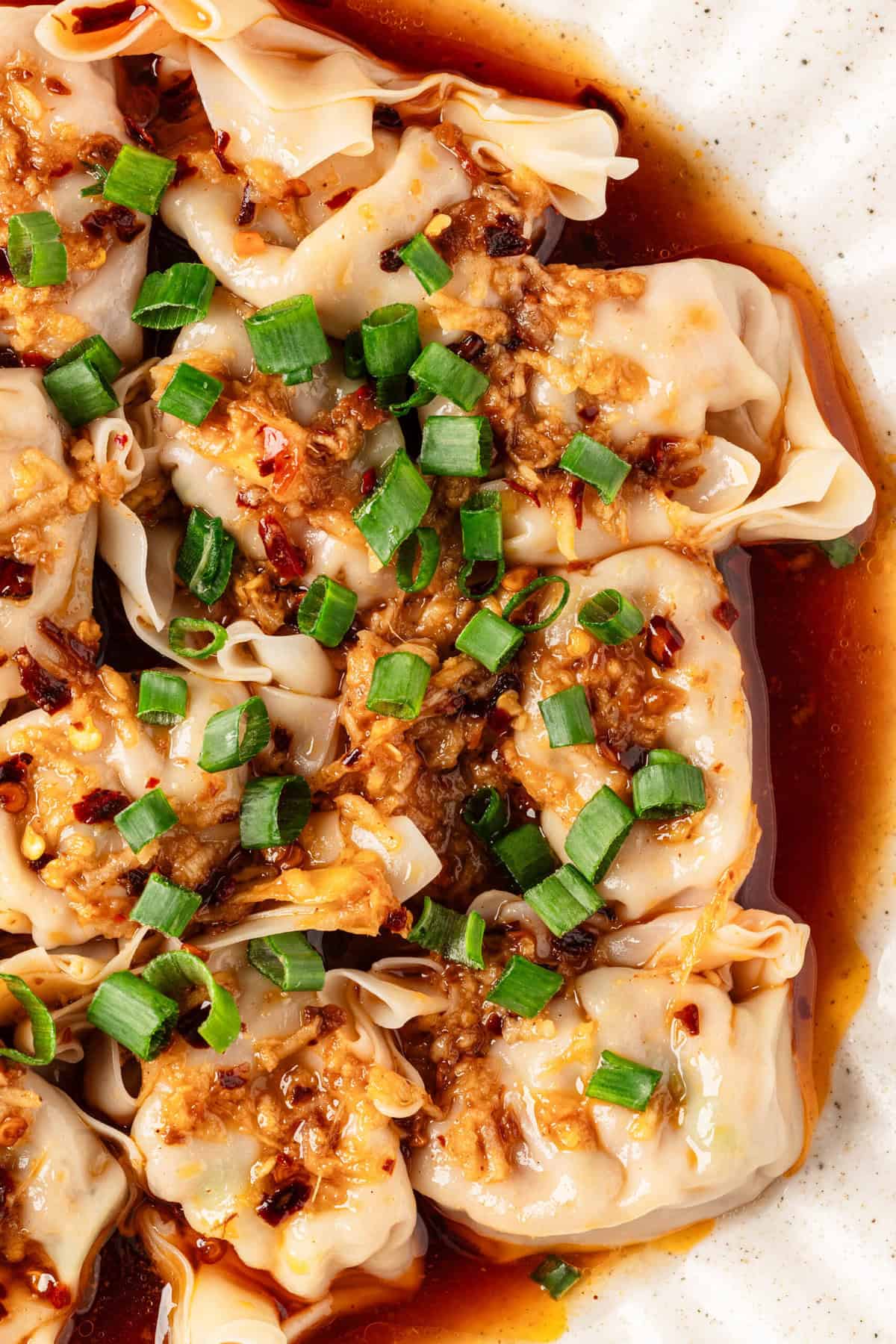 Spicy Wontons In Chili Oil - foodfaithfitness