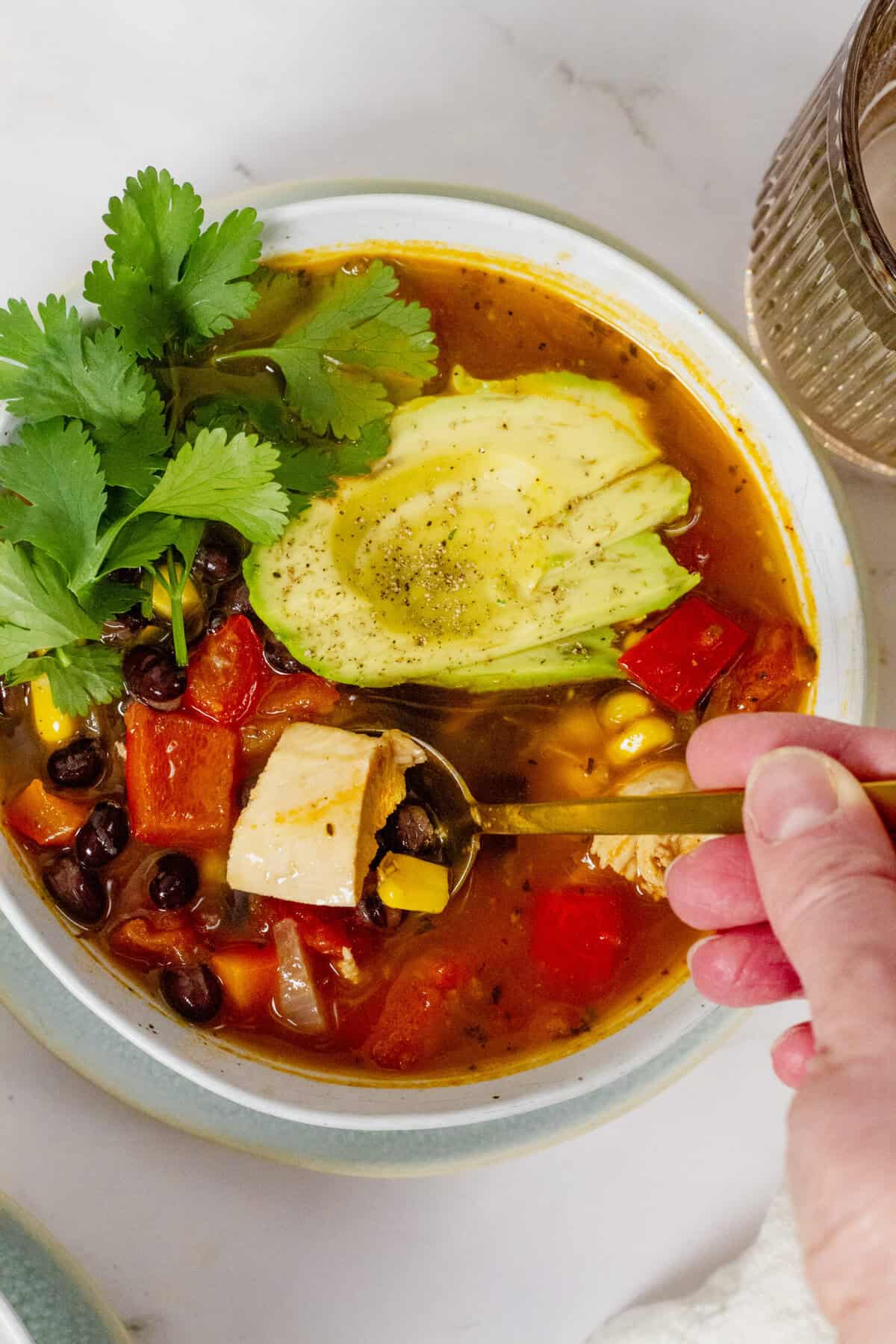 Chicken black bean soup - foodfaithfittness