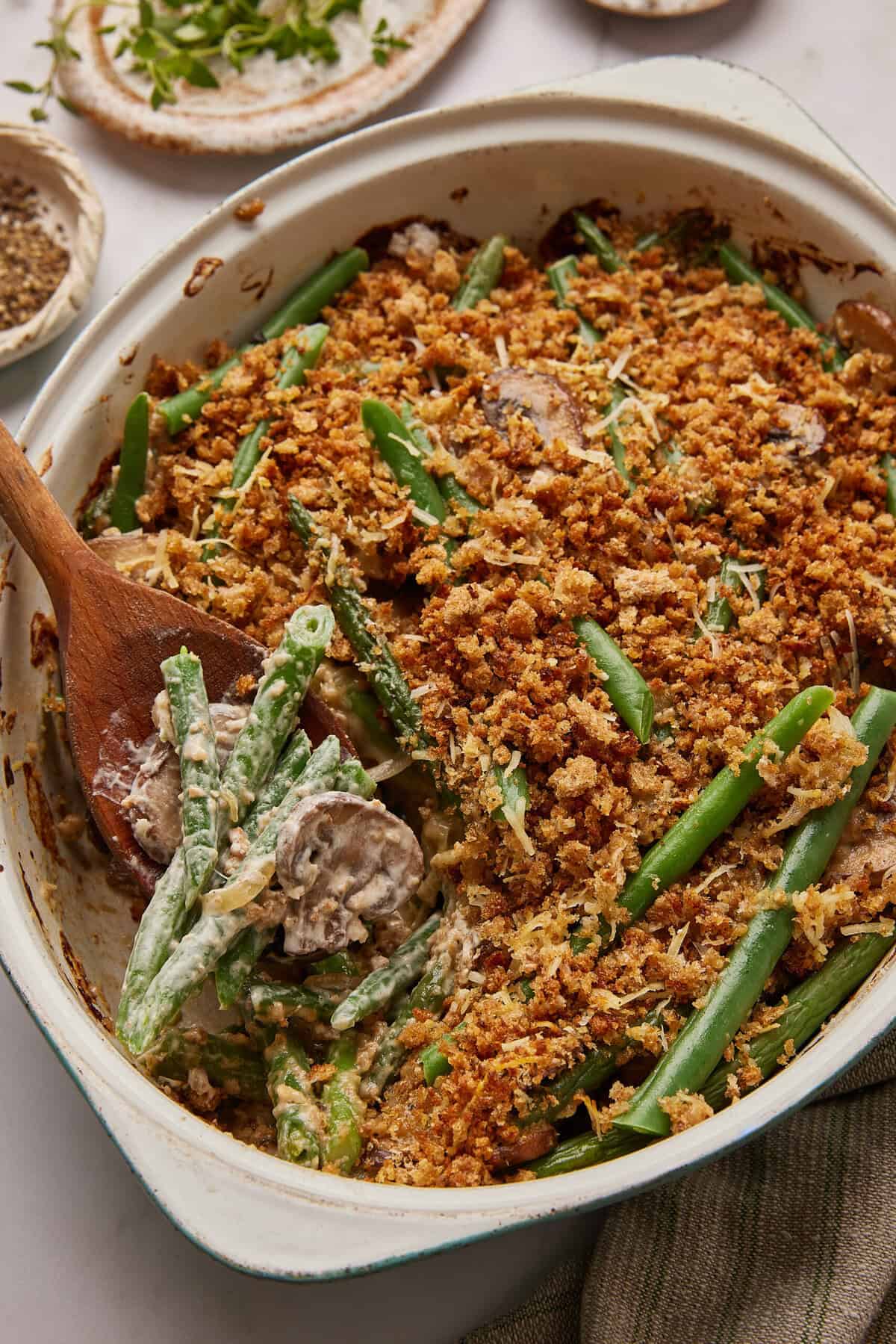 Healthy Green Bean Casserole - foodfaithfitness