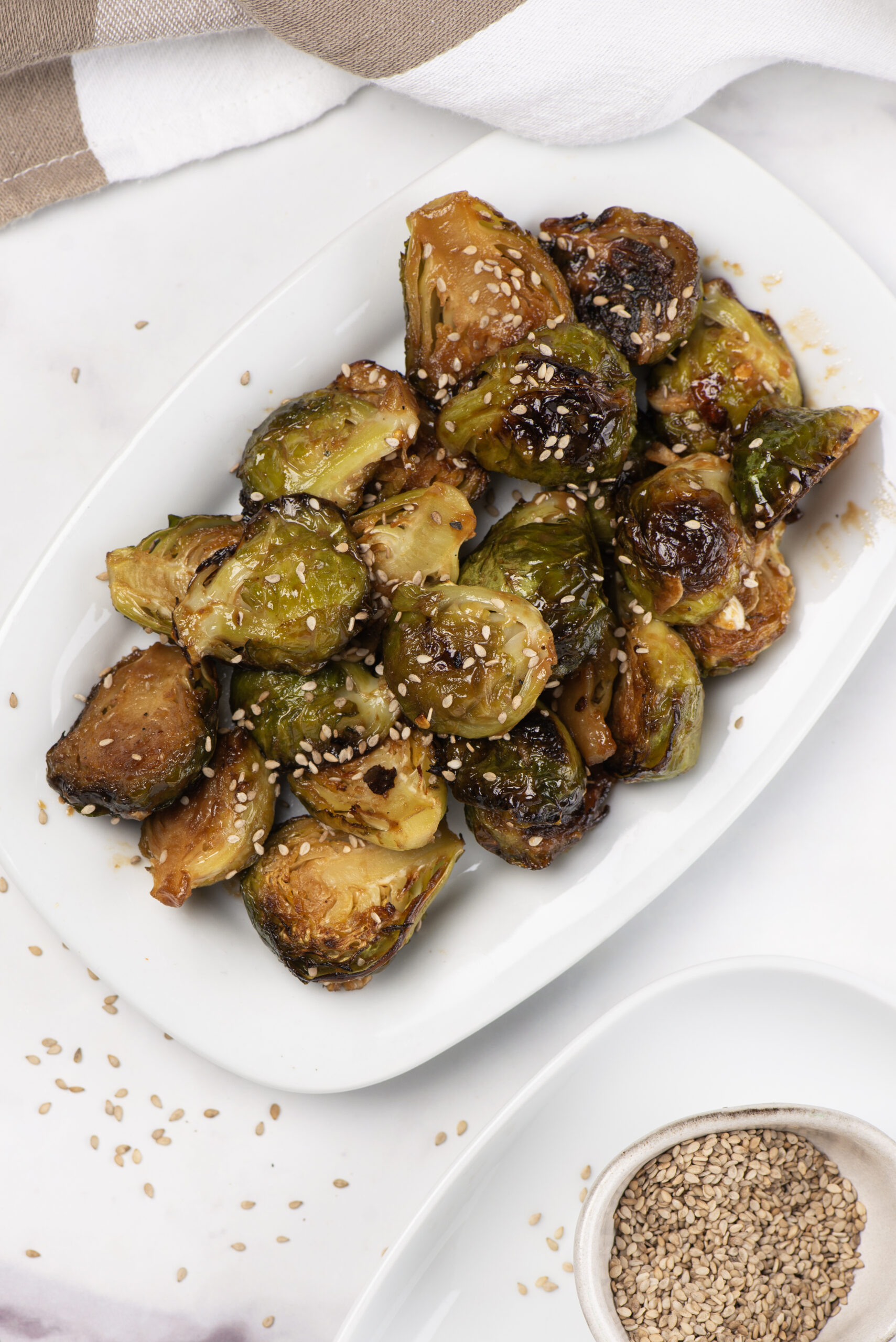 Miso-Glazed Brussels Sprouts - foodfaithfitness