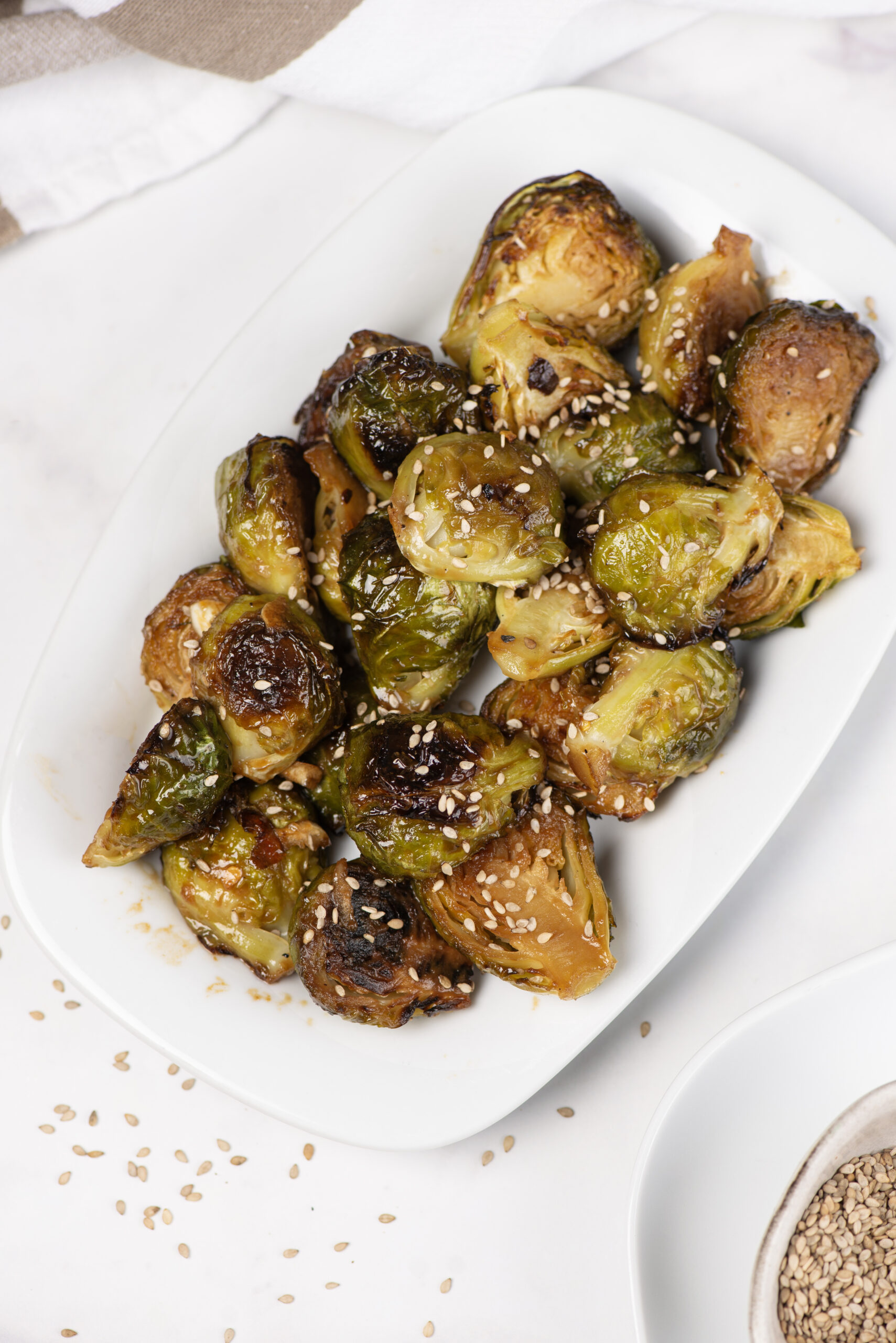 Miso-Glazed Brussels Sprouts - foodfaithfitness