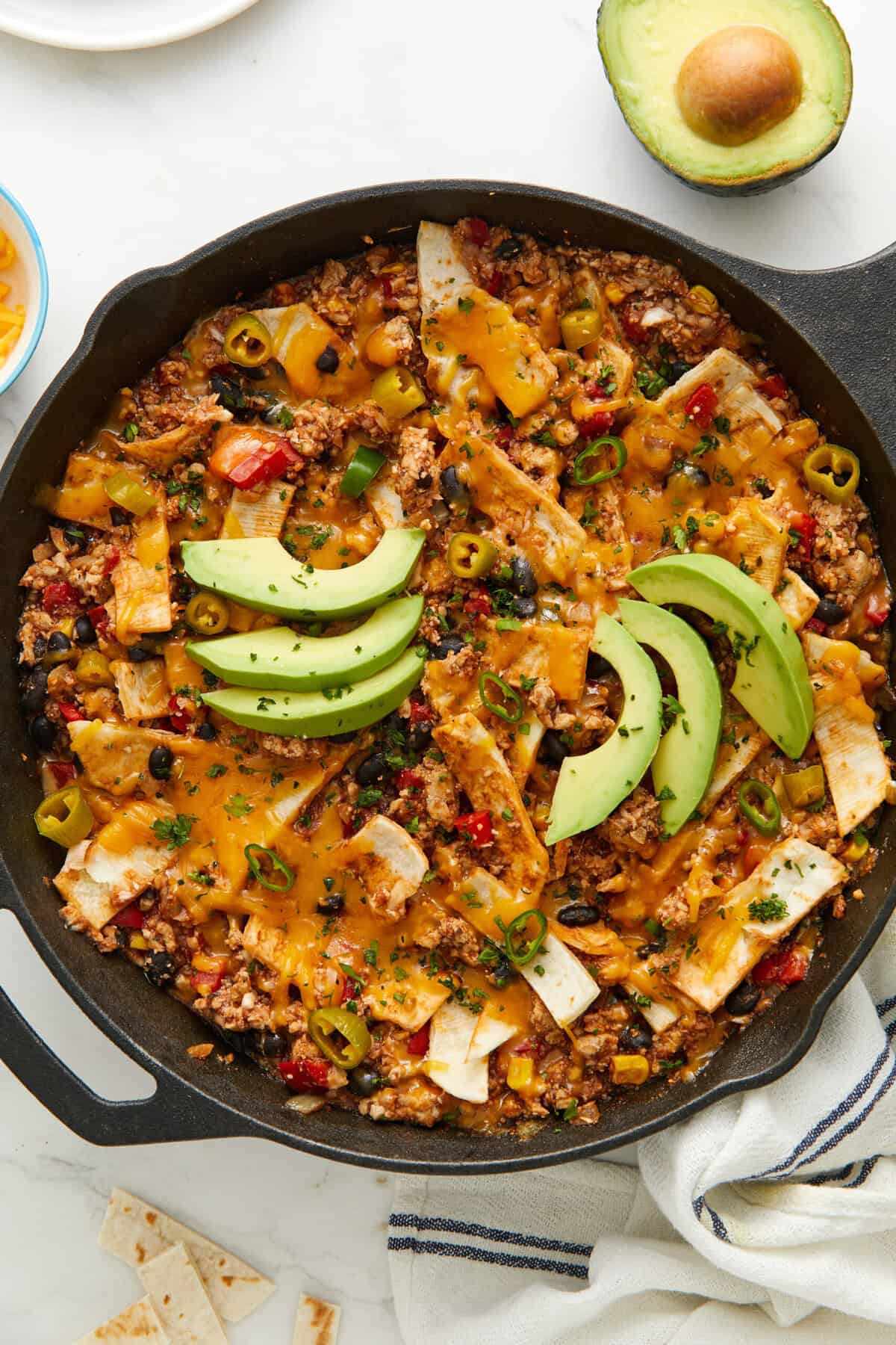 Ground Turkey Enchilada Skillet - foodfaithfitness