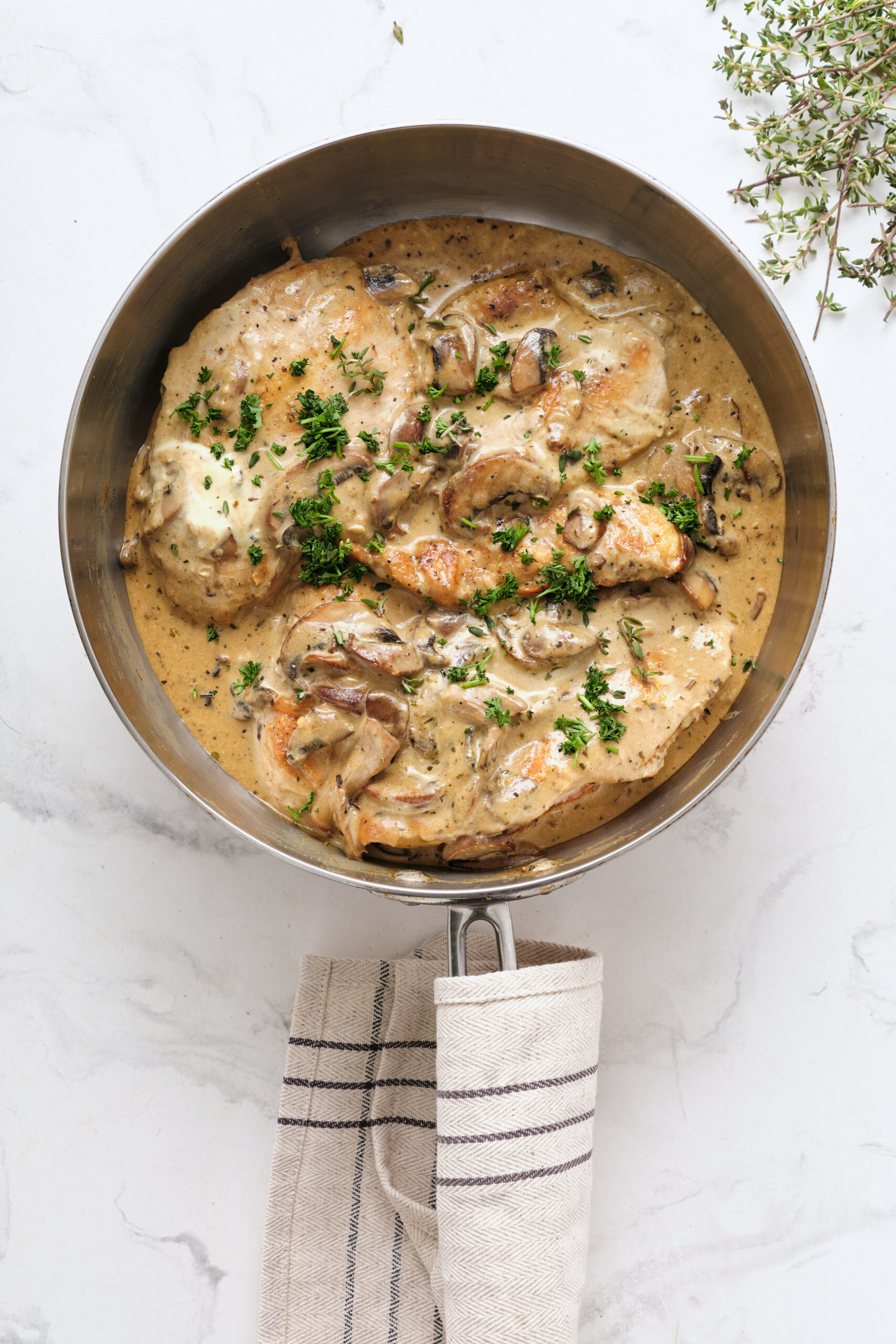 Chicken with mushroom sauce - foodfaithfittness