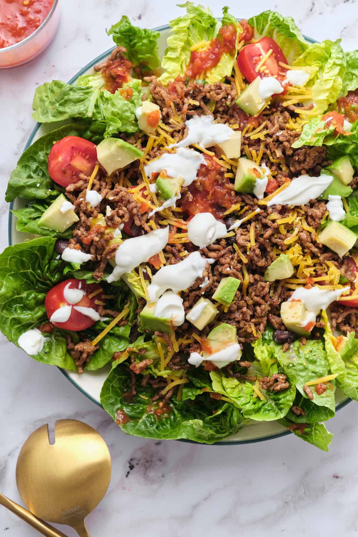 Ground beef taco salad - foodfaithfittness