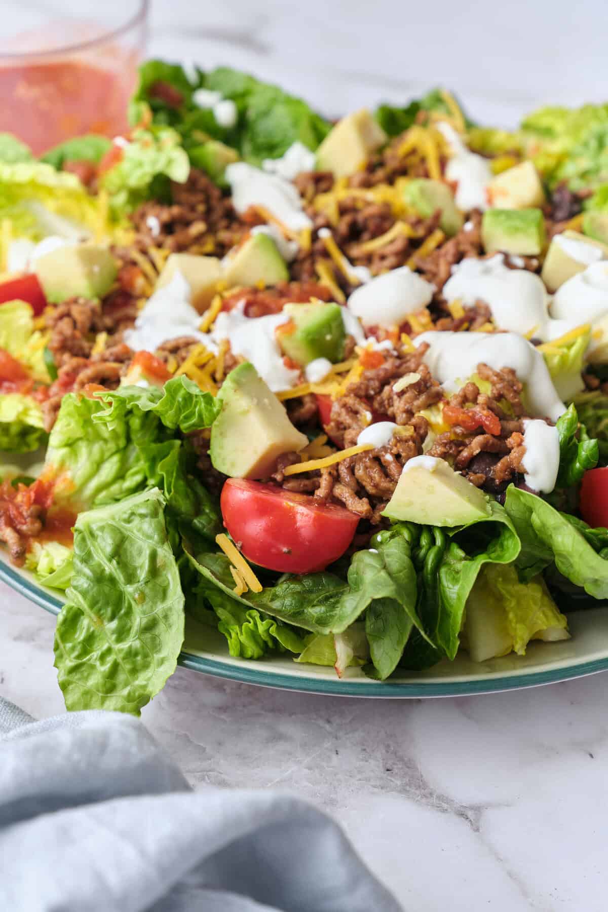 Ground beef taco salad - foodfaithfittness