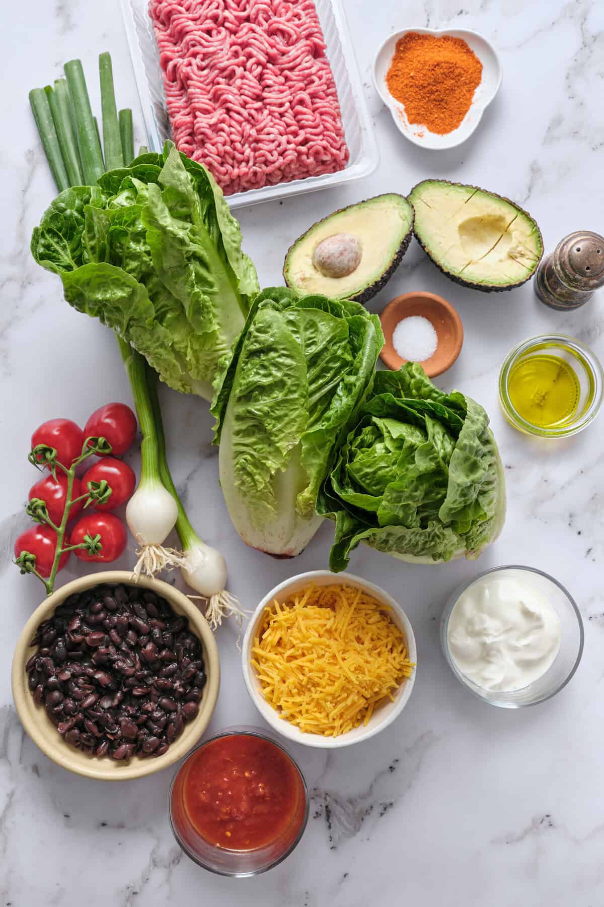 Ground beef taco salad - foodfaithfittness