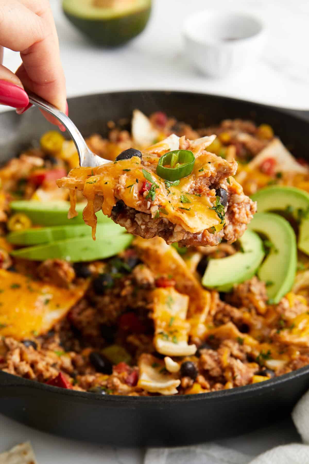 Ground Turkey Enchilada Skillet - foodfaithfitness